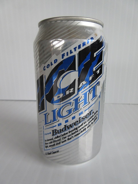 Budweiser ICE Draft - contoured can - silver